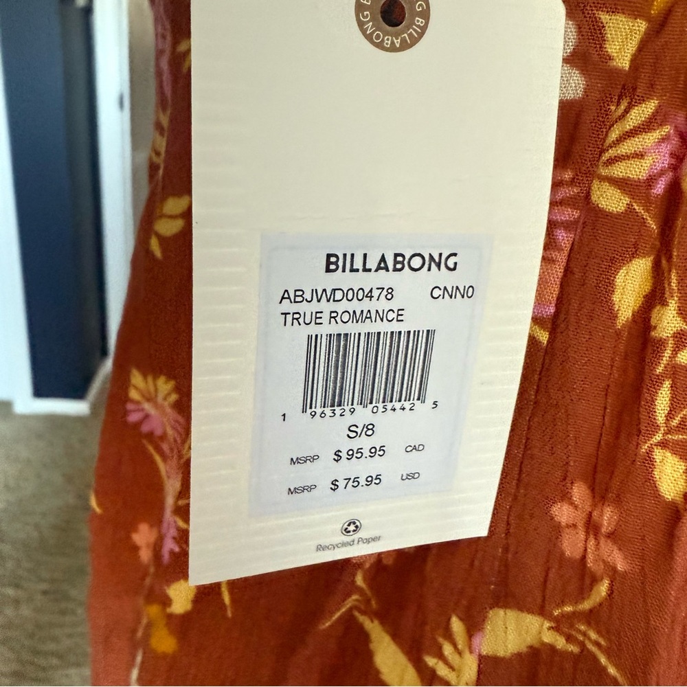 NWT Billabong True Romance Dress - Size Small - Picture 5 of 5